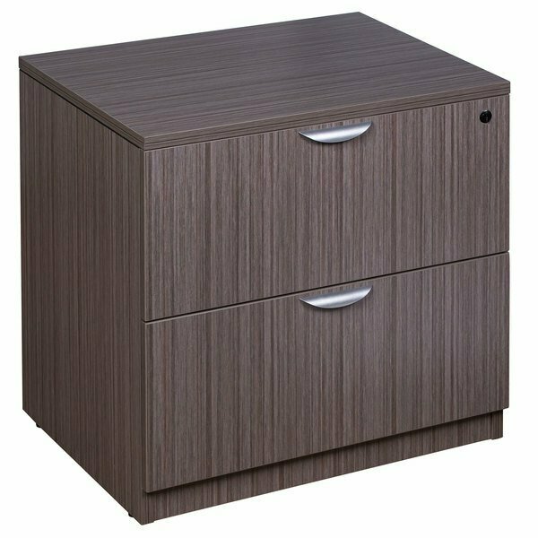 Boss N112-DW Driftwood Laminate Two Drawer Lateral File Cabinet - 31'' x 22'' x 29'' 197N112DW